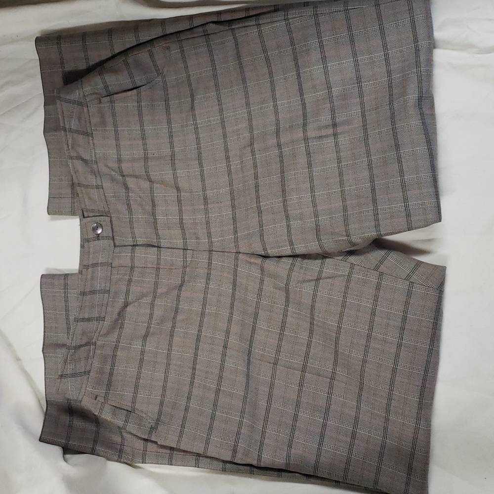 Vintage Harve Benard Womens 100% Wool Slacks Pants Fully Lined Sz 14 Gray Plaid